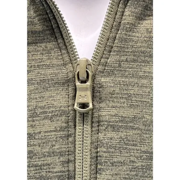 Under Armour CG Fleece Men's Small 1/2 Zip Green Long Sleeve Activewear Top - Picture 4 of 7